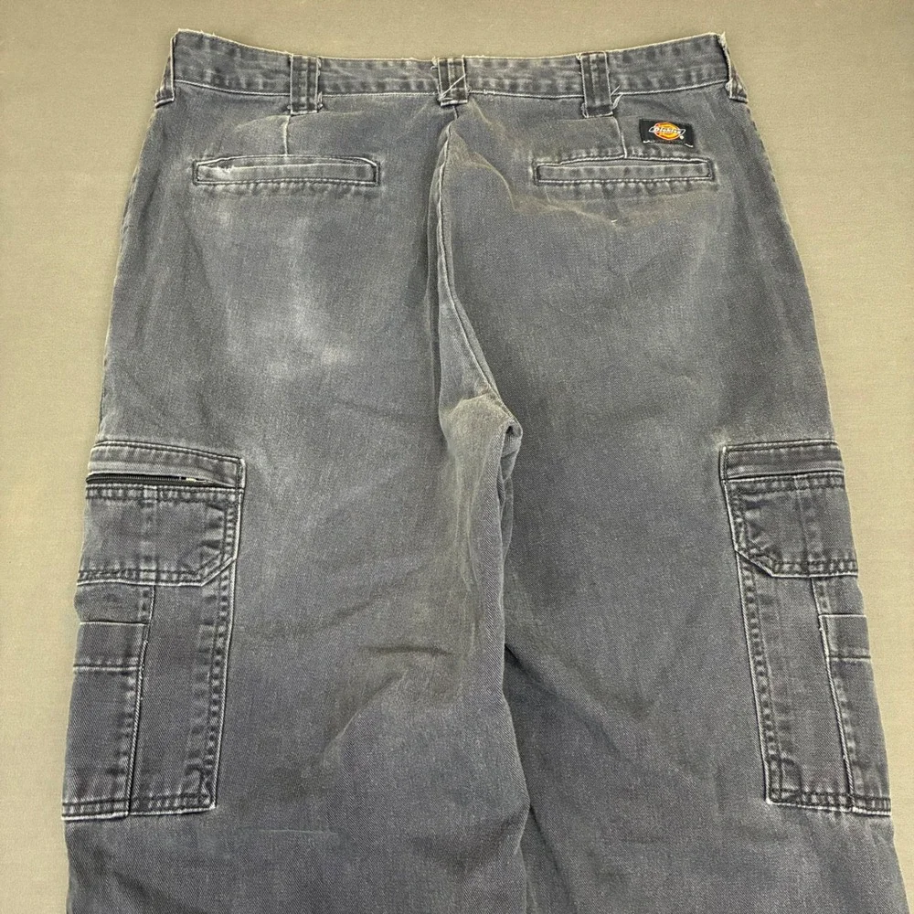 Y2K Dickies Navy Blue Cargo Pants Men's Size 32x30 Skater Baggy